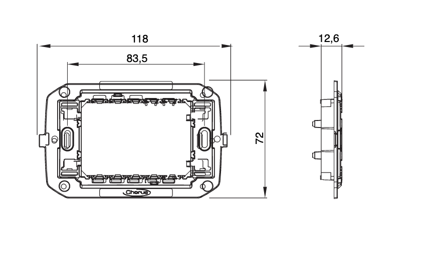 SUPPORTO 3 MODULI - GW16803