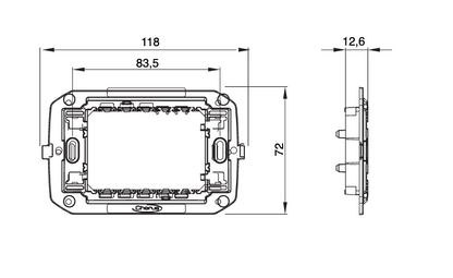 SUPPORTO 3 MODULI - GW16803